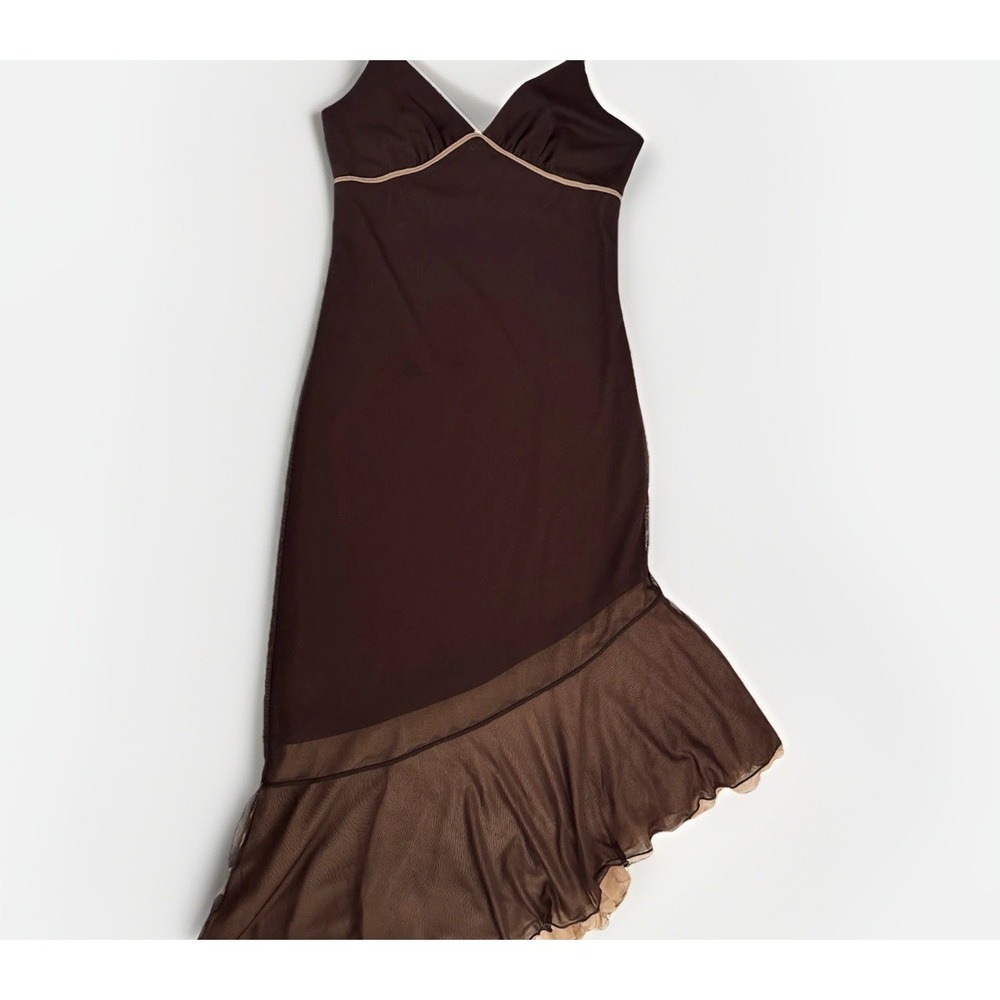 Brown Y2K Tank Dress Fairycore Cottagecore Light Acadamia Beige‎ Women's M/L